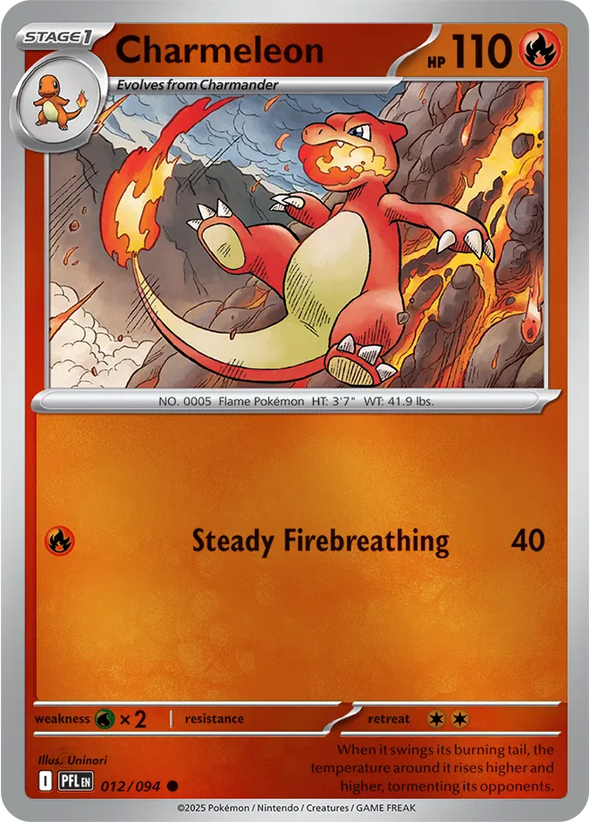 Charmeleon Phantasmal Flames Common • 012/094 Reverse Holofoil