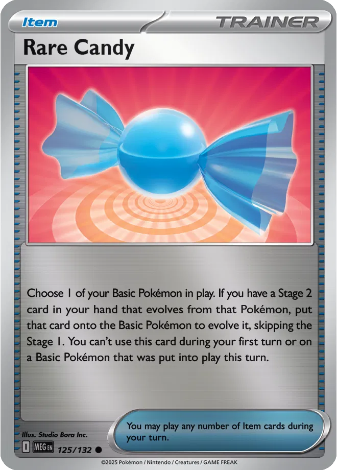 Rare Candy Mega Evolution Common • 125/132 Reverse Holofoil