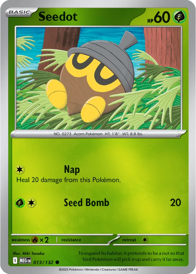Seedot Mega Evolution Common • 013/132 Reverse Holofoil