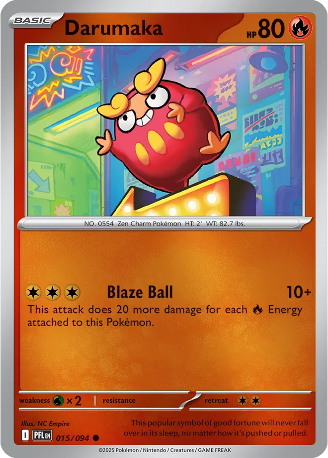 Darumaka Phantasmal Flames Common • 015/094 Reverse Holofoil
