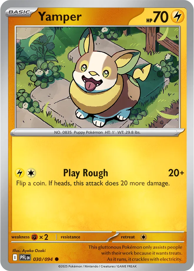 Yamper Phantasmal Flames Common • 030/094 Reverse Holofoil