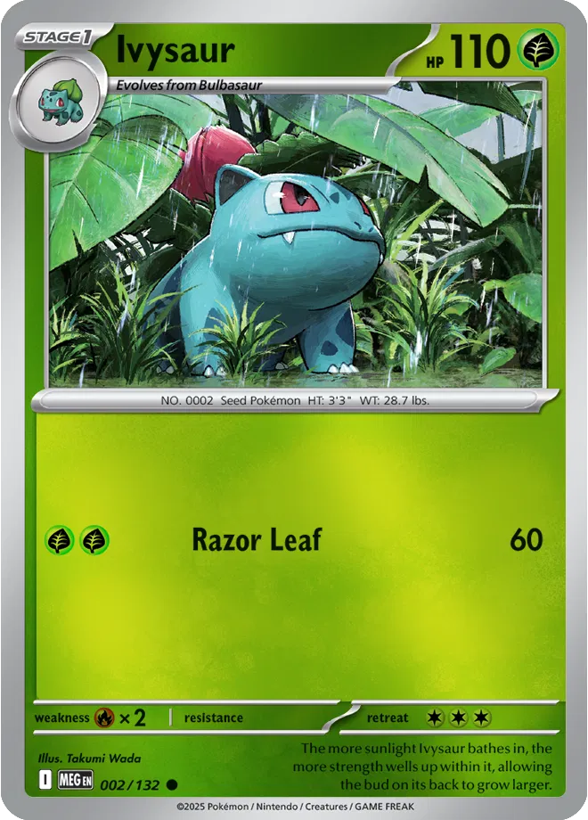 Ivysaur Mega Evolution Common • 002/132 Reverse Holofoil