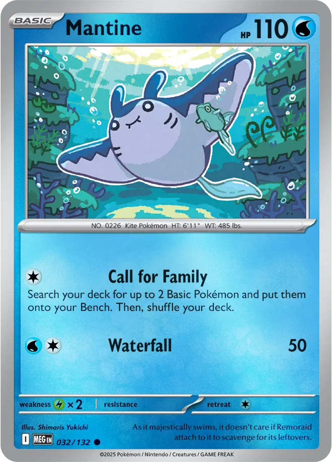 Mantine Mega Evolution Common • 032/132 Reverse Holofoil