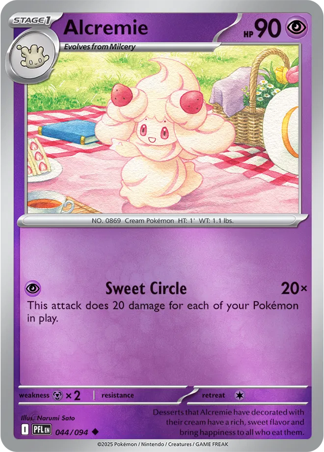 Alcremie Phantasmal Flames Uncommon • 044/094 Reverse Holofoil
