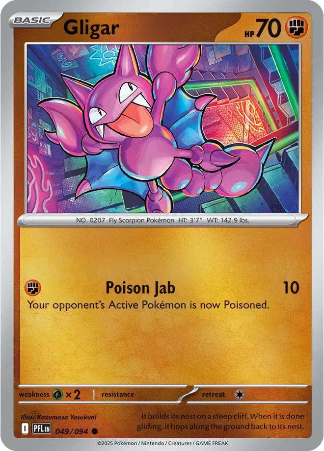 Gligar Phantasmal Flames Common • 049/094 Reverse Holofoil