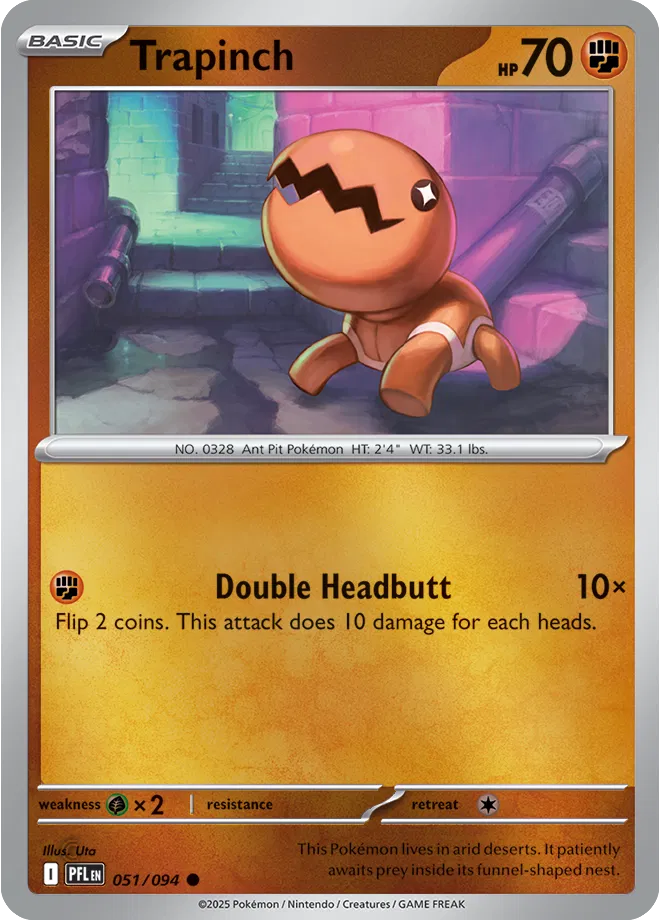 Trapinch Phantasmal Flames Common • 051/094 Reverse Holofoil