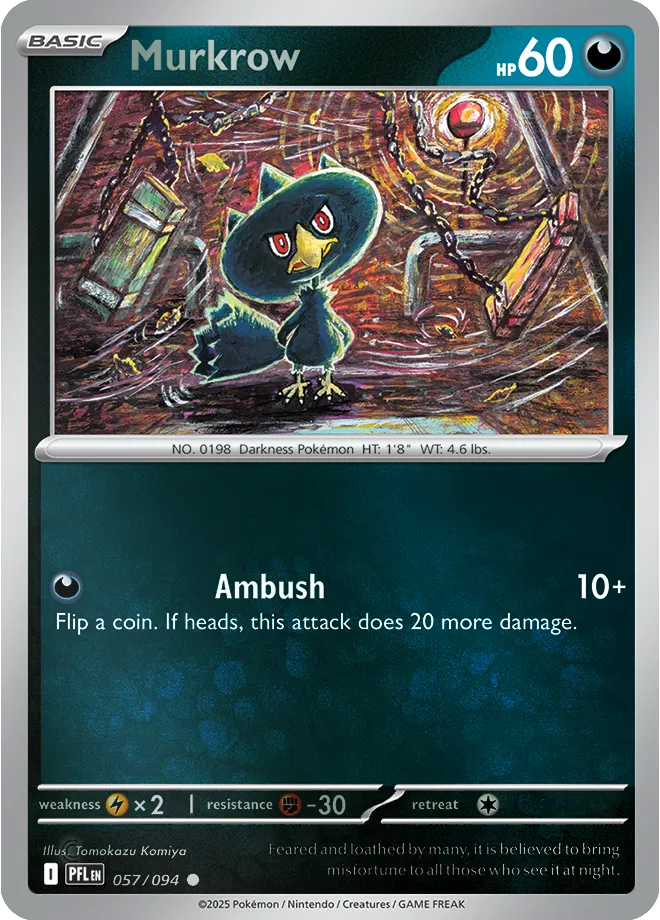Murkrow Phantasmal Flames Common • 057/094 Reverse Holofoil