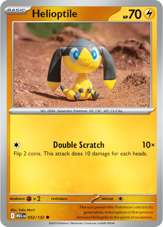 Helioptile Mega Evolution Common • 052/132 Reverse Holofoil
