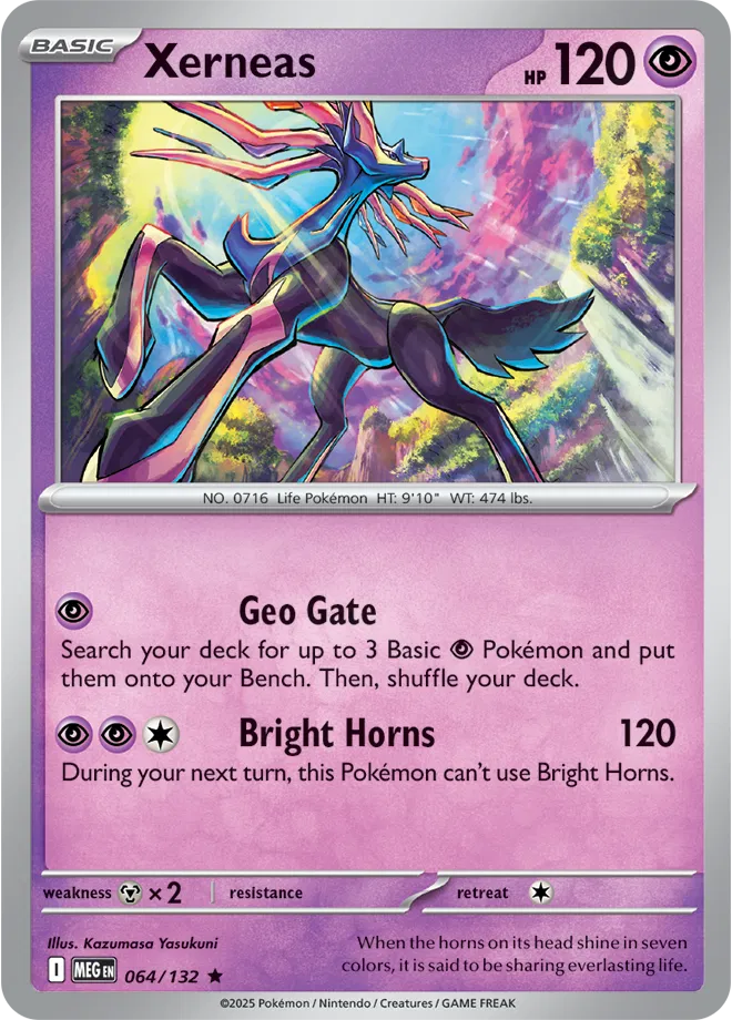 Xerneas Mega Evolution Rare • 064/132 Holofoil