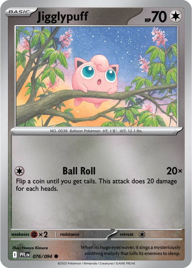 Jigglypuff Phantasmal Flames Common • 076/094 Reverse Holofoil
