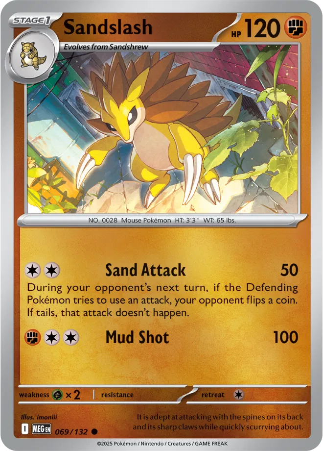Sandslash Mega Evolution Common • 069/132 Reverse Holofoil