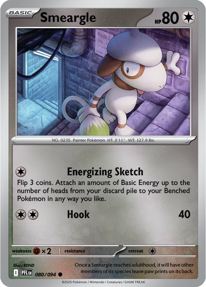 Smeargle Phantasmal Flames Common • 080/094 Reverse Holofoil