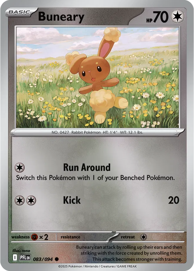 Buneary Phantasmal Flames Common • 083/094 Reverse Holofoil