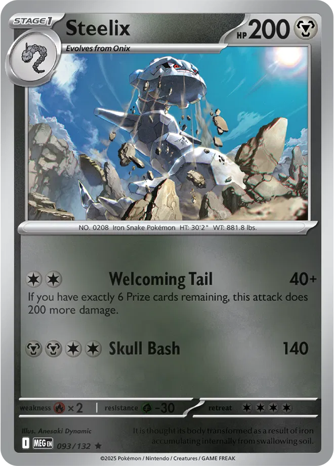 Steelix Mega Evolution Rare • 093/132 Reverse Holofoil