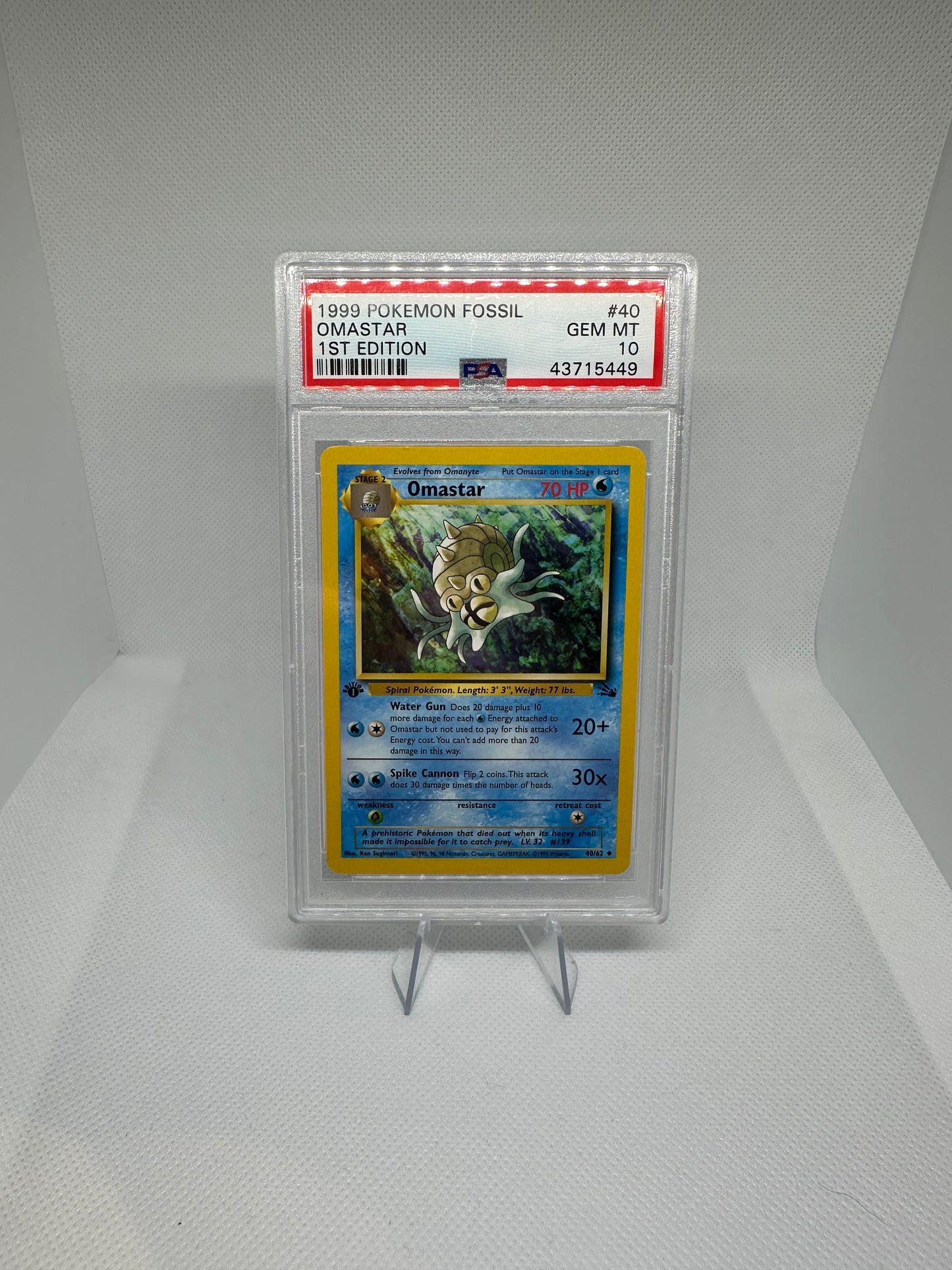 1st Edition OMASTAR Fossil PSA 10