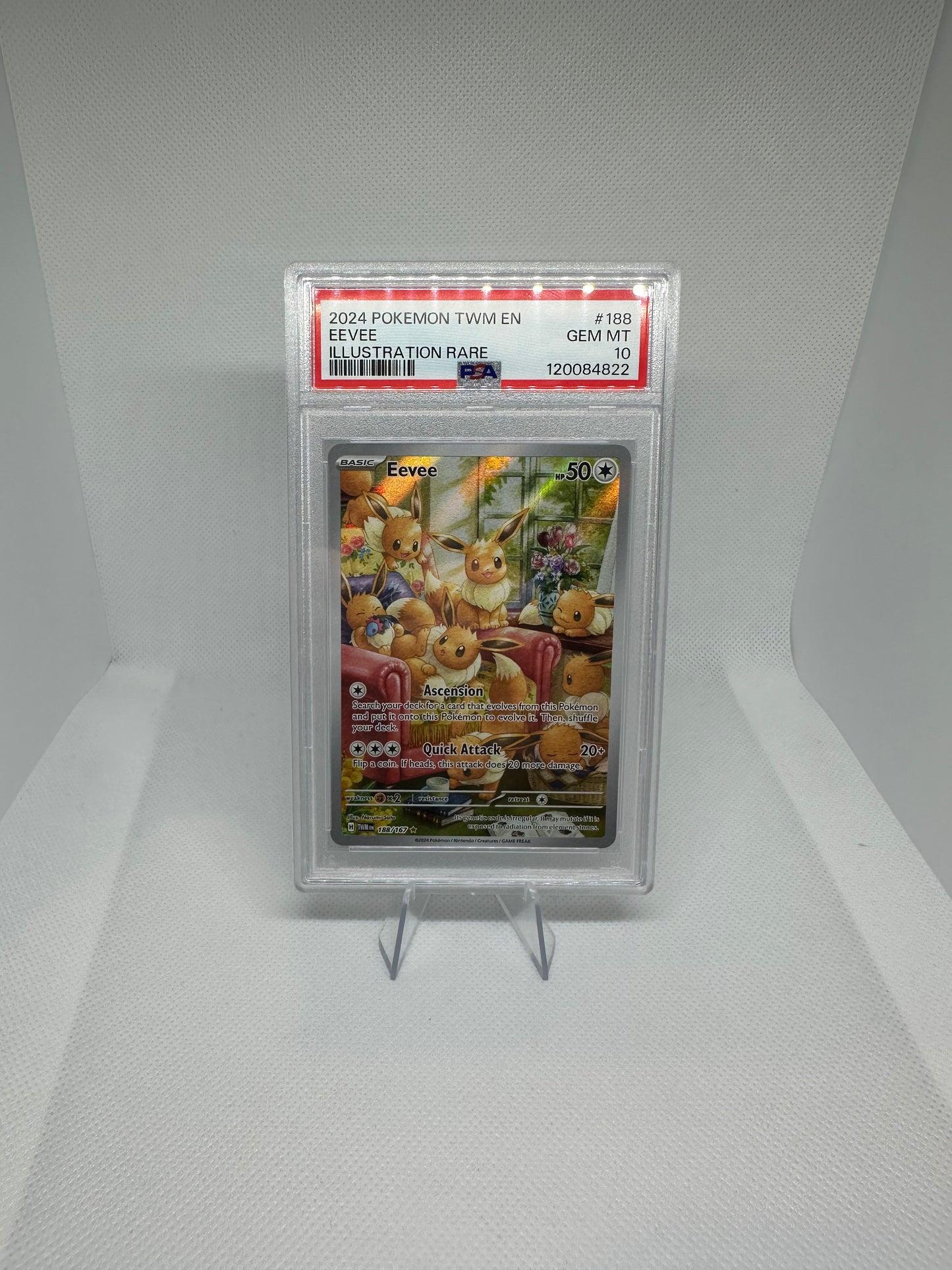Eevee Twlight Masquerade Illustration Rare PSA 10