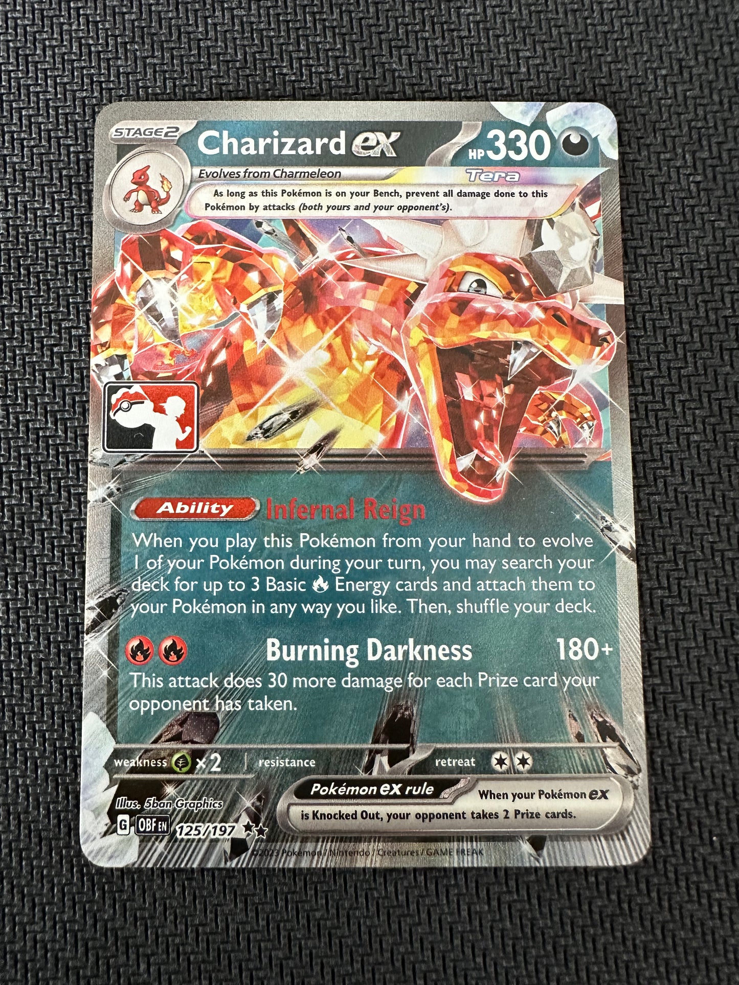 Charizard Ex Stamped Card