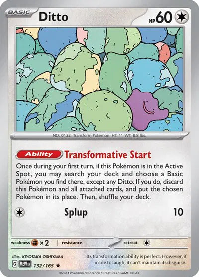 Ditto SV: 151 Rare • 132/165 Holofoil