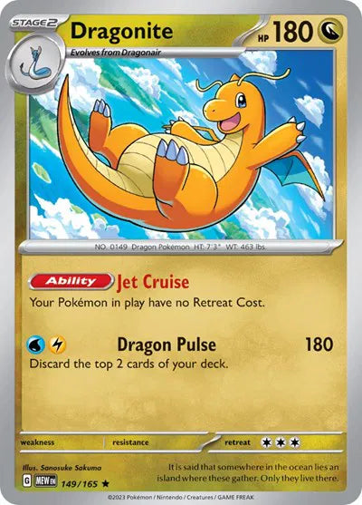 Dragonite SV: 151 Rare • 149/165 Holofoil