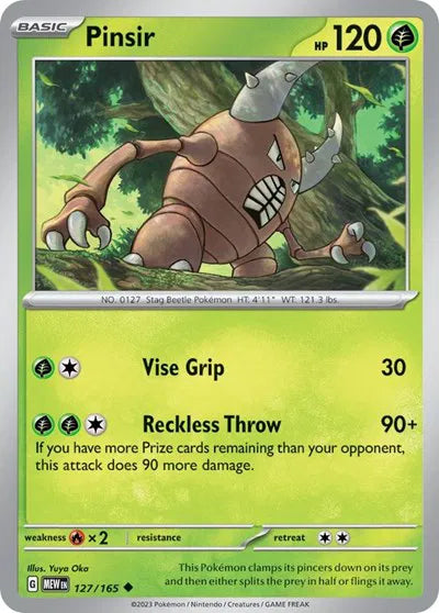 Pinsir SV: 151 Uncommon • 127/165 Reverse Holofoil