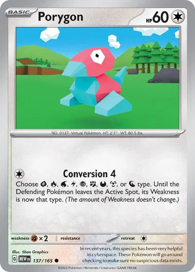 Porygon SV: 151 Common • 137/165 Reverse Holofoil