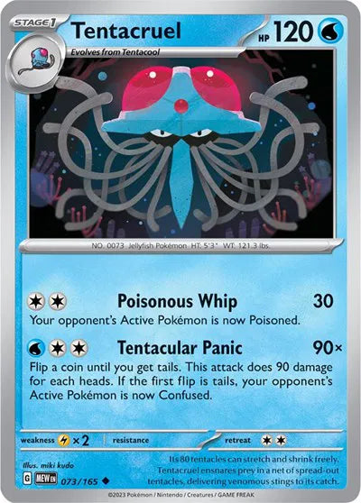 Tentacruel SV: 151 Uncommon • 073/165 Reverse Holofoil