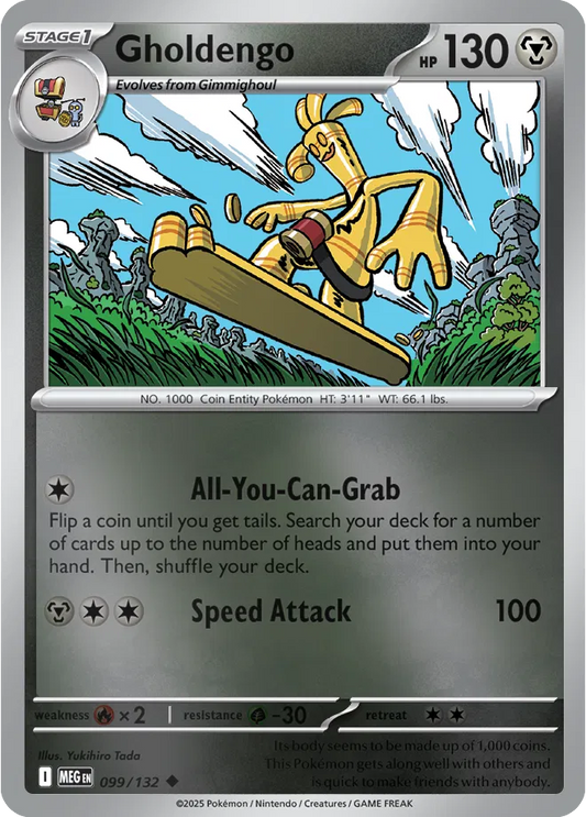 Gholdengo Mega Evolution Uncommon • 099/132 Reverse Holofoil