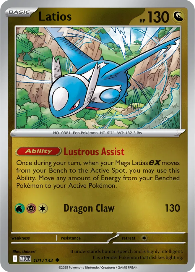 Latios Mega Evolution Uncommon • 101/132 Reverse Holofoil