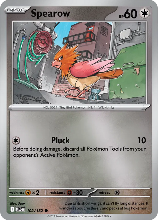 Spearow Mega Evolution Common • 102/132 Reverse Holofoil