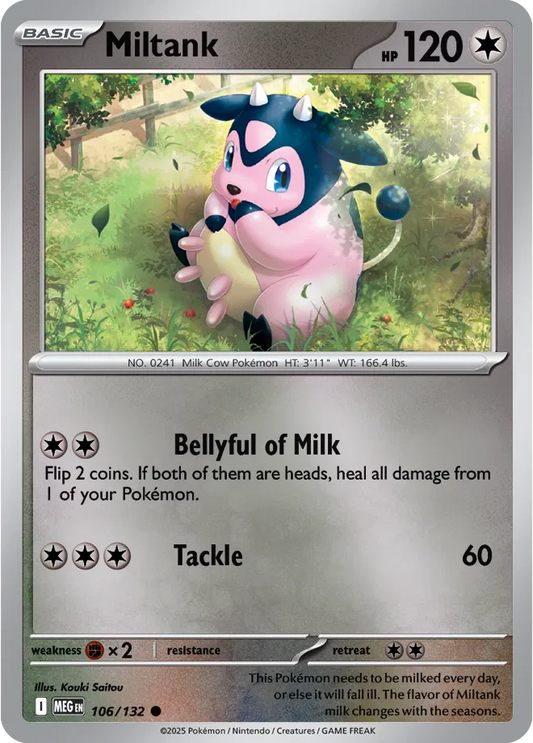 Miltank Mega Evolution Common • 106/132 Reverse Holofoil
