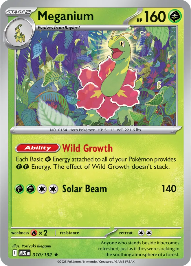 Meganium Mega Evolution Rare • 010/132 Holofoil