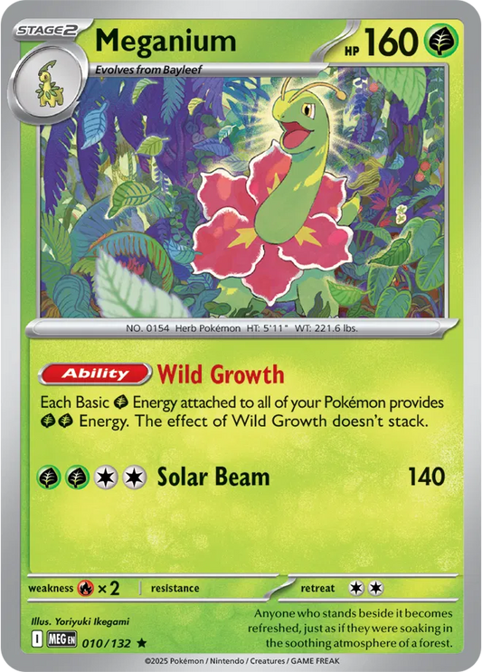 Meganium Mega Evolution Rare • 010/132 Holofoil