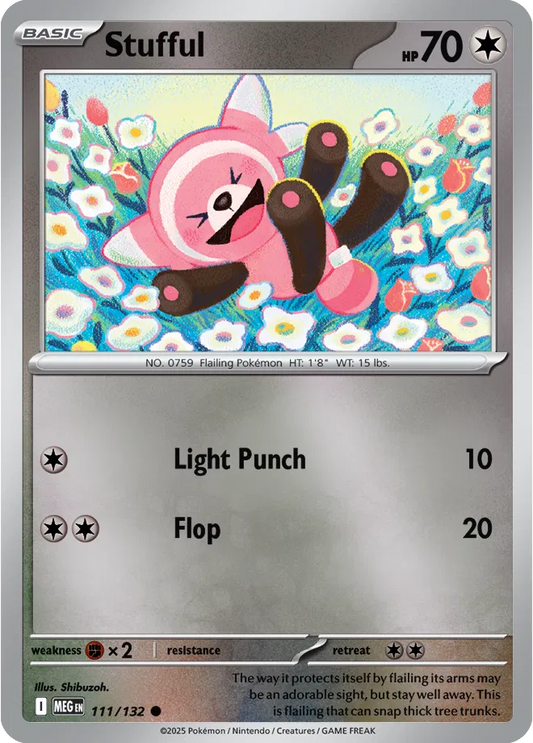 Stufful Mega Evolution Common • 111/132 Reverse Holofoil