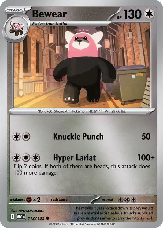 Bewear Mega Evolution Common • 112/132 Reverse Holofoil