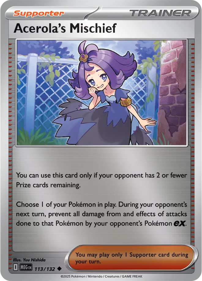 Acerola's Mischief Mega Evolution Uncommon • 113/132 Reverse Holofoil