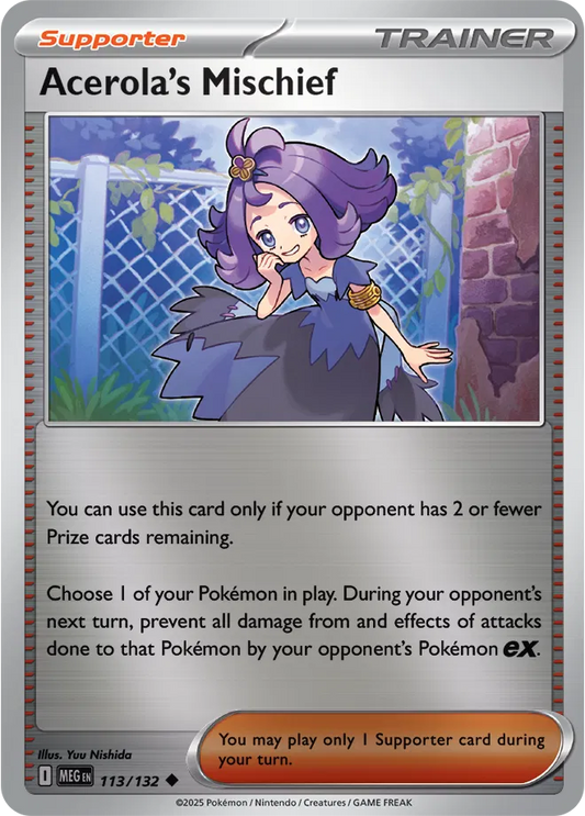 Acerola's Mischief Mega Evolution Uncommon • 113/132 Reverse Holofoil