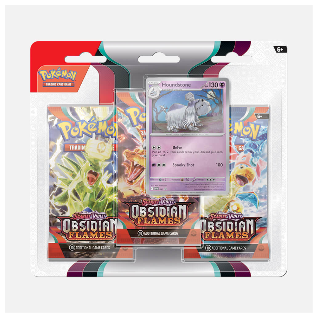 Obsidian Flames 3 Pack Blister [Houndstone] Obsidian Flames