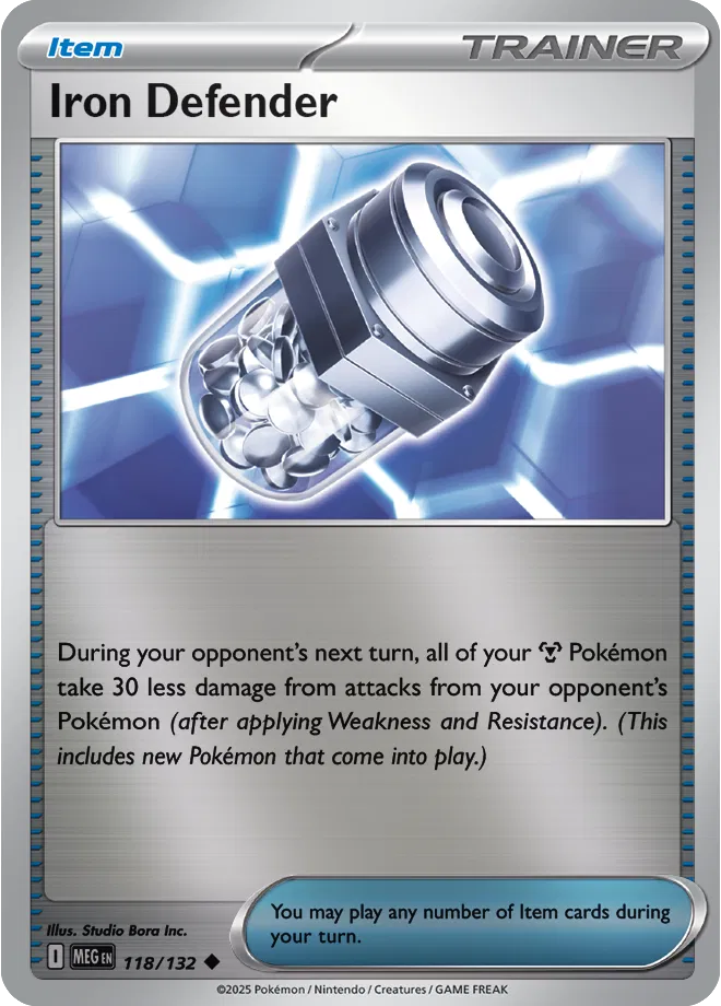 Iron Defender Mega Evolution Uncommon • 118/132 Reverse Holofoil