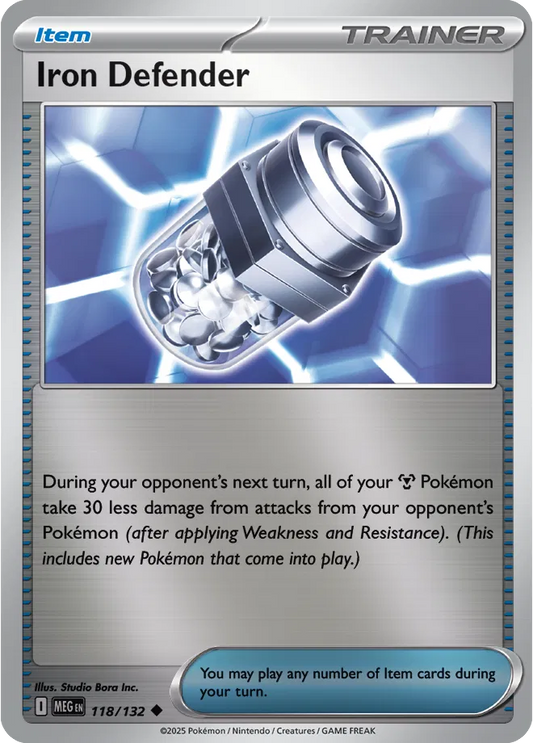 Iron Defender Mega Evolution Uncommon • 118/132 Reverse Holofoil