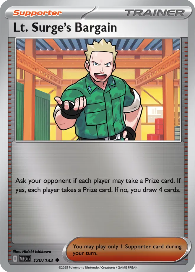 Lt. Surge's Bargain Mega Evolution Uncommon • 120/132 Reverse Holofoil