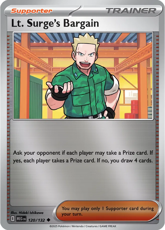 Lt. Surge's Bargain Mega Evolution Uncommon • 120/132 Reverse Holofoil