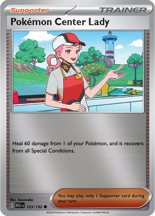 Pokemon Center Lady Mega Evolution Common • 123/132 Reverse Holofoil