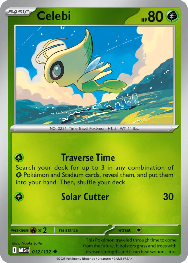 Celebi Mega Evolution Uncommon • 012/132 Reverse Holofoil