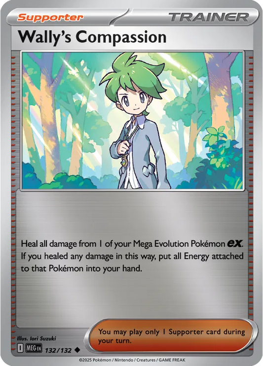 Wally's Compassion Mega Evolution Uncommon • 132/132 Reverse Holofoil