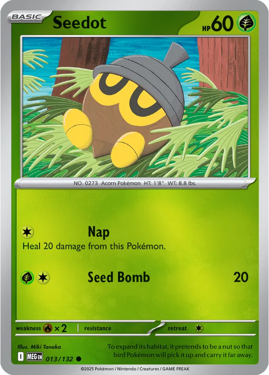Seedot Mega Evolution Common • 013/132 Reverse Holofoil