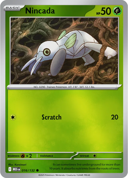 Nincada Mega Evolution Common • 016/132 Reverse Holofoil