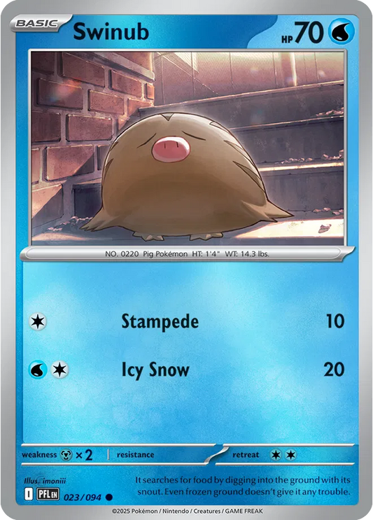 Swinub Phantasmal Flames Common • 023/094 Reverse Holofoil