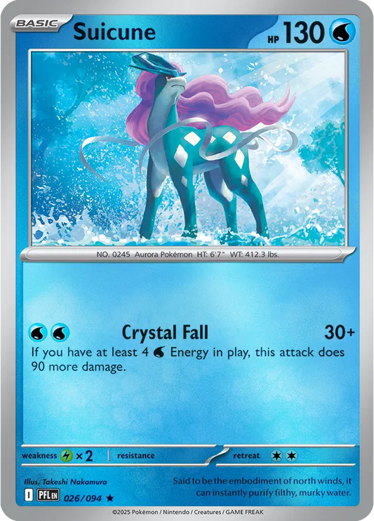 Suicune Phantasmal Flames Rare • 026/094 Holofoil