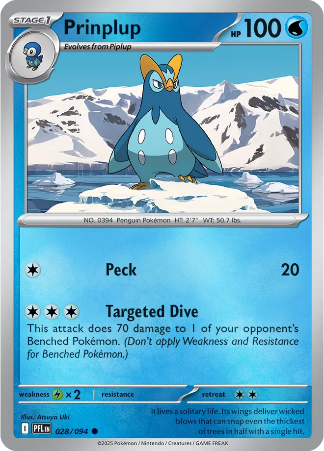 Prinplup Phantasmal Flames Common • 028/094 Reverse Holofoil