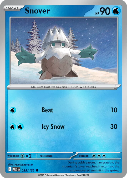 Snover Mega Evolution Common • 035/132 Reverse Holofoil